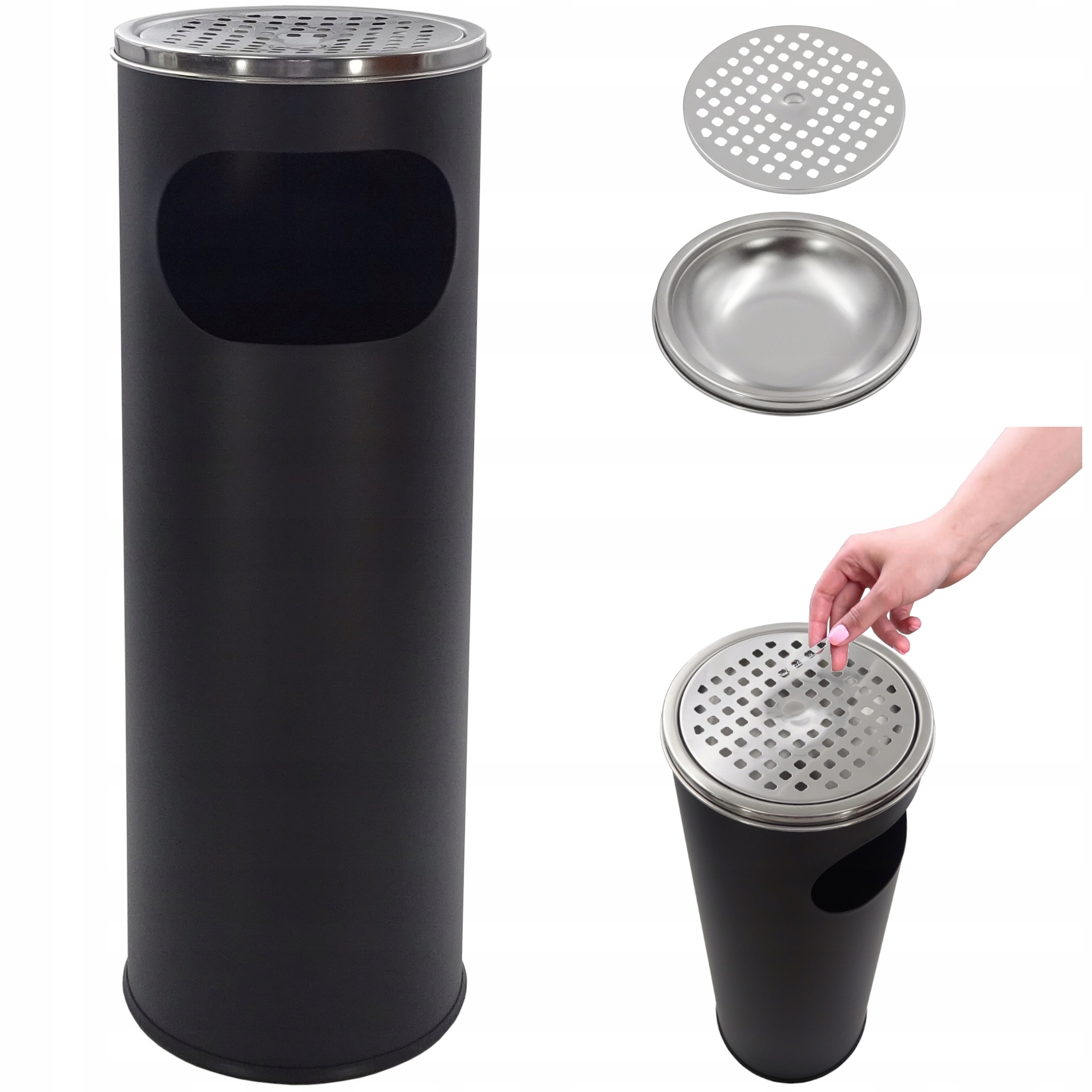 Popolčekový popolník stojaci kôš 12l