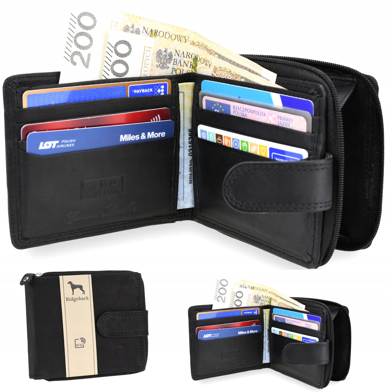 Peňaženka - Pánska kožená peňaženka RFID NC43