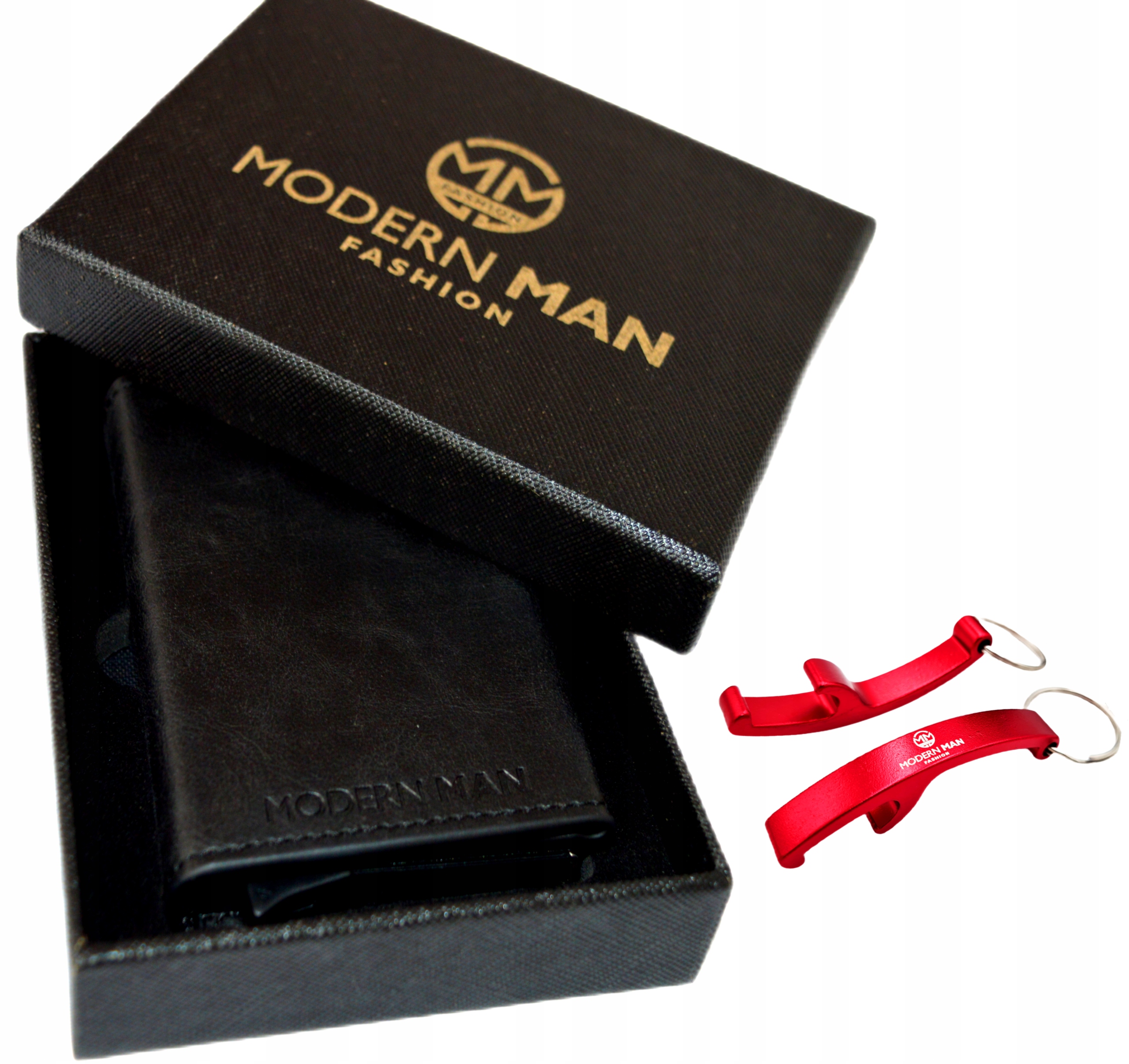 Peňaženka - MODERN MAN peňaženka z pravej kože čierna Leather Black - Produkt pre mužov