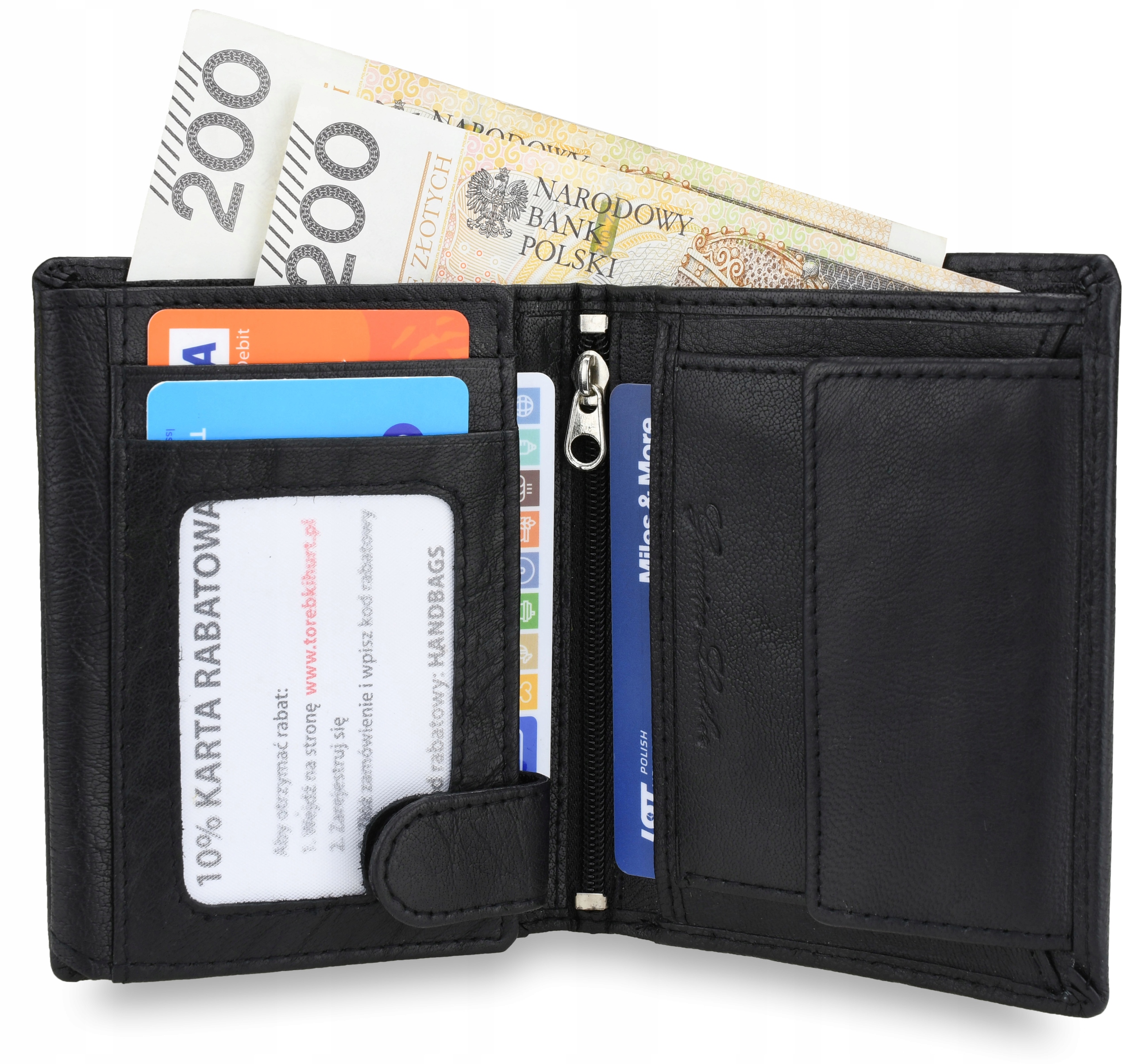 Peňaženka - Anglické portfólio Prírodné kože čierne JBNC31 - Men's Product