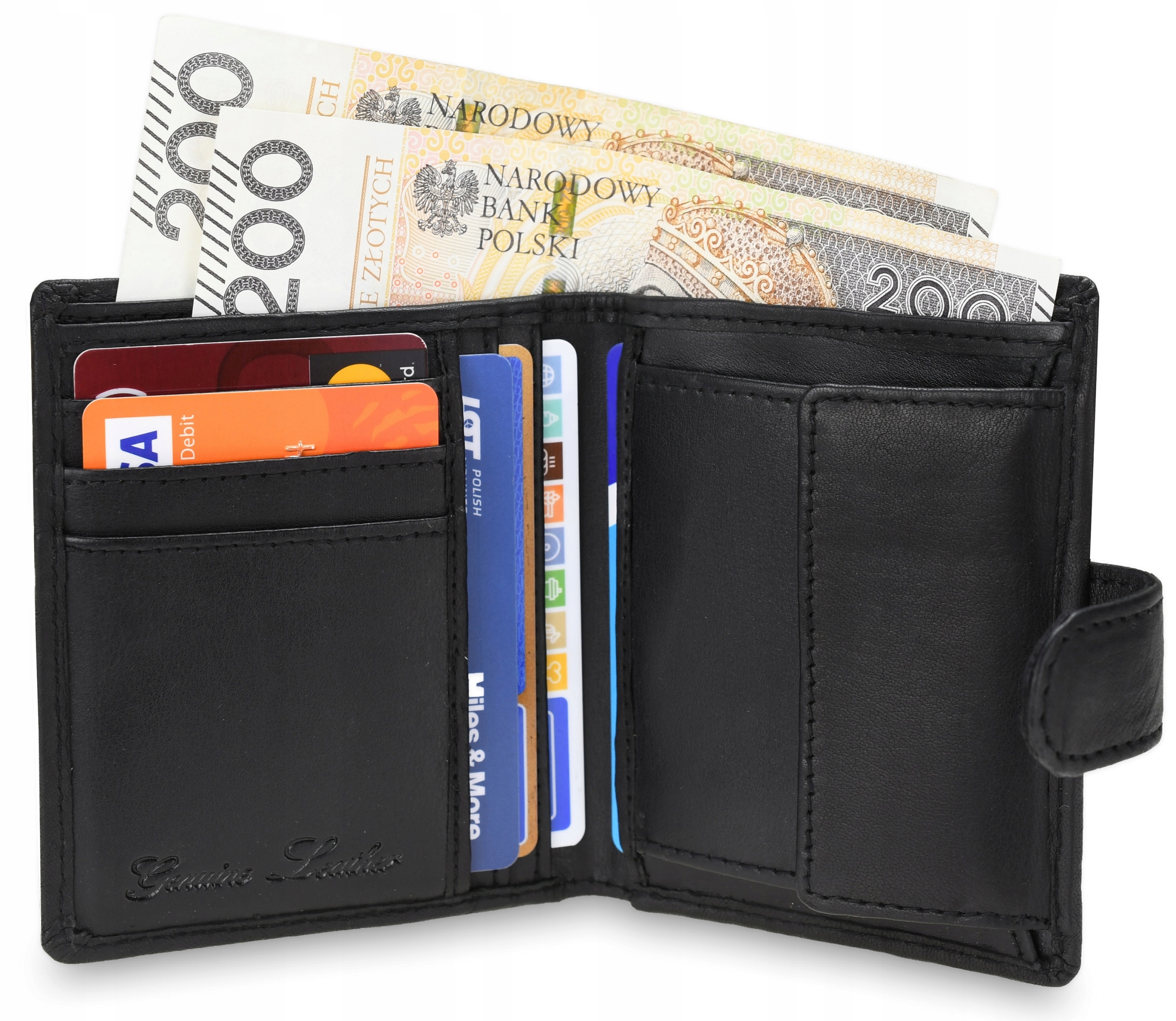 Peňaženka - Anglická peňaženka Prírodná koža Čierna NC32NC - Men's Product
