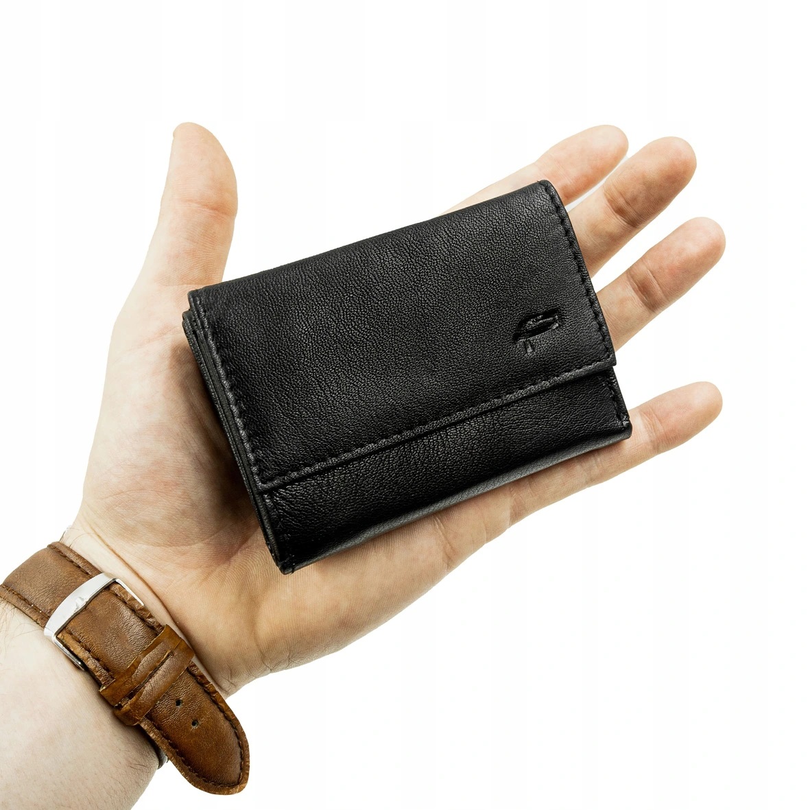 Peňaženka - Portfólio pako džínsy Prírodná koža Čierna GT DH -15 BL - Unisex Product