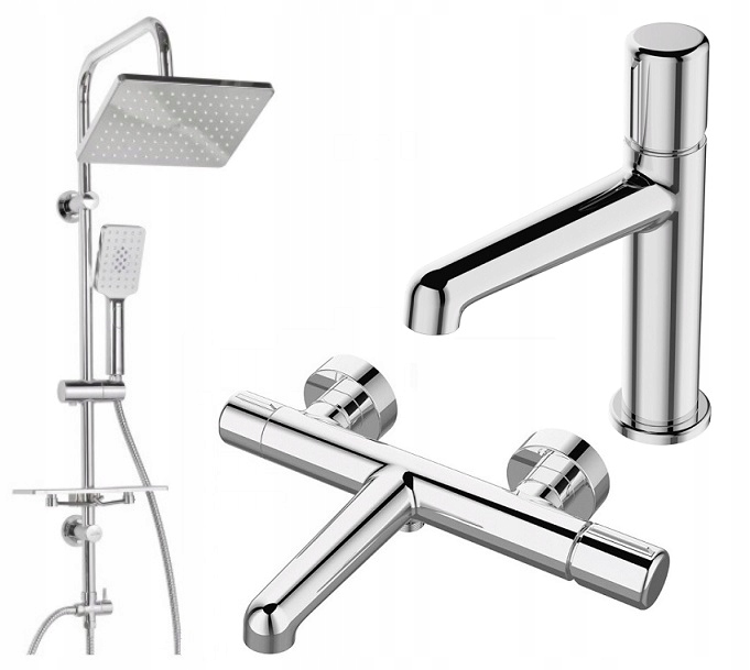 Predbežná výbuchová batéria Washbasin +dažďová sprcha 26
