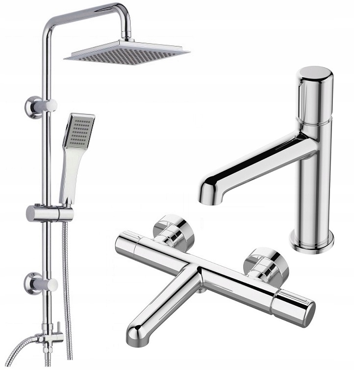 Predbežná batéria batéria Washbasin + dažďová sprcha