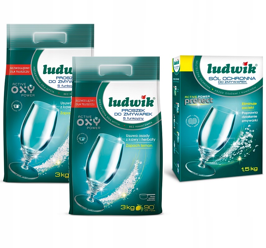 Zahrnutý prášok pre umývačku riadu LUDWIK 3KGX2 + SALT