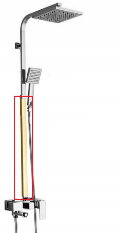 Predĺženie 90 cm pre zlatú sprchovú batériu