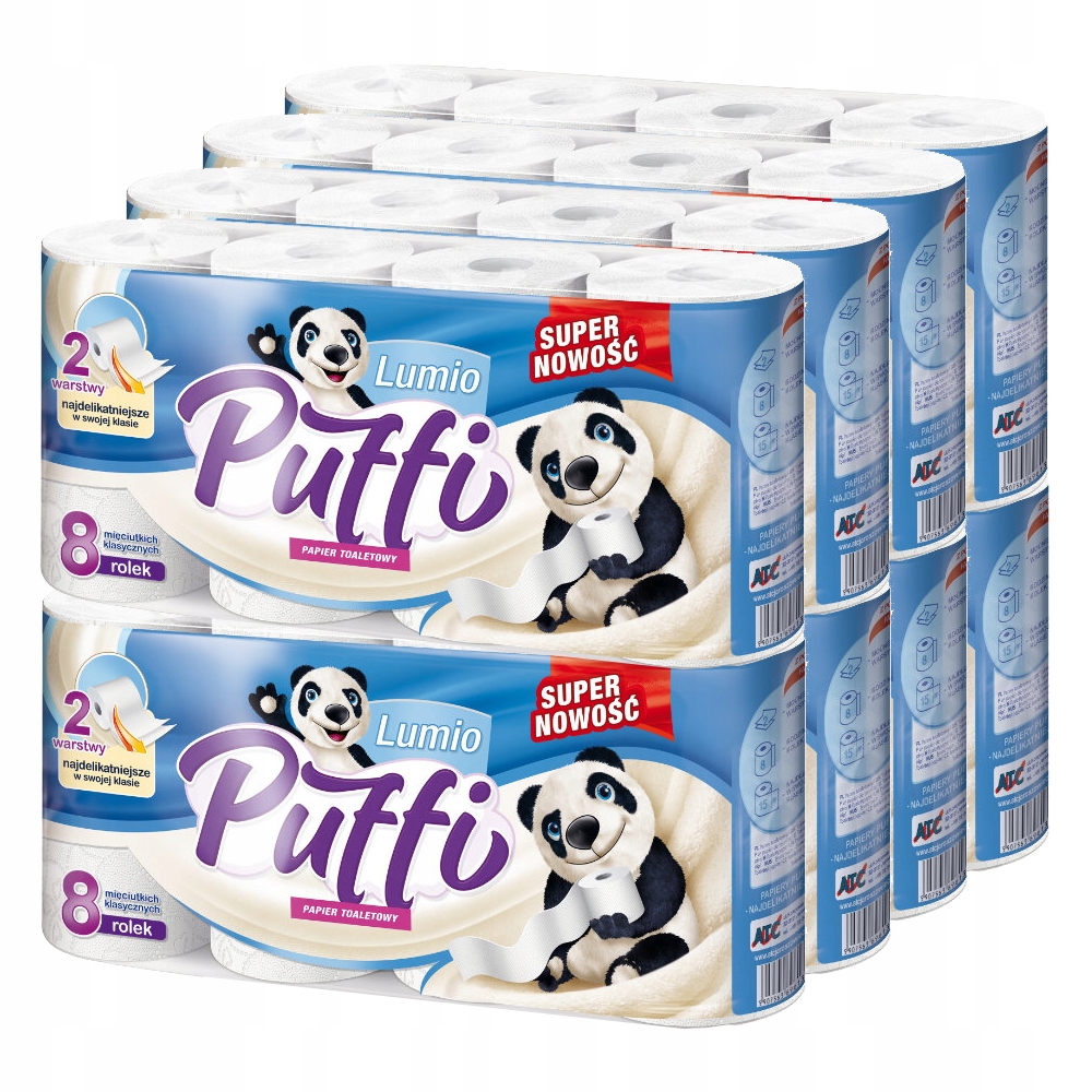Pufffi toaletný papier biela cellulóza 15 m 2W 64 ks