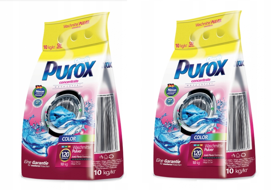 Prací prášok - PUROX! Nemecký pranie prášok 2x10kg farba