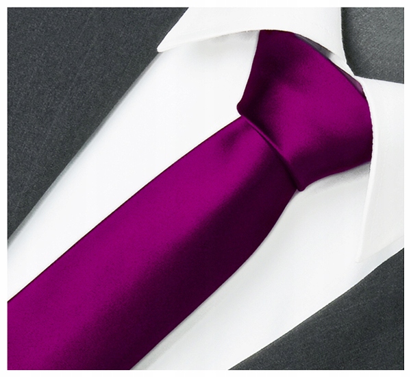 Úzke kravata Greg Slim Fit Microfiber (Microfase) Purpurová