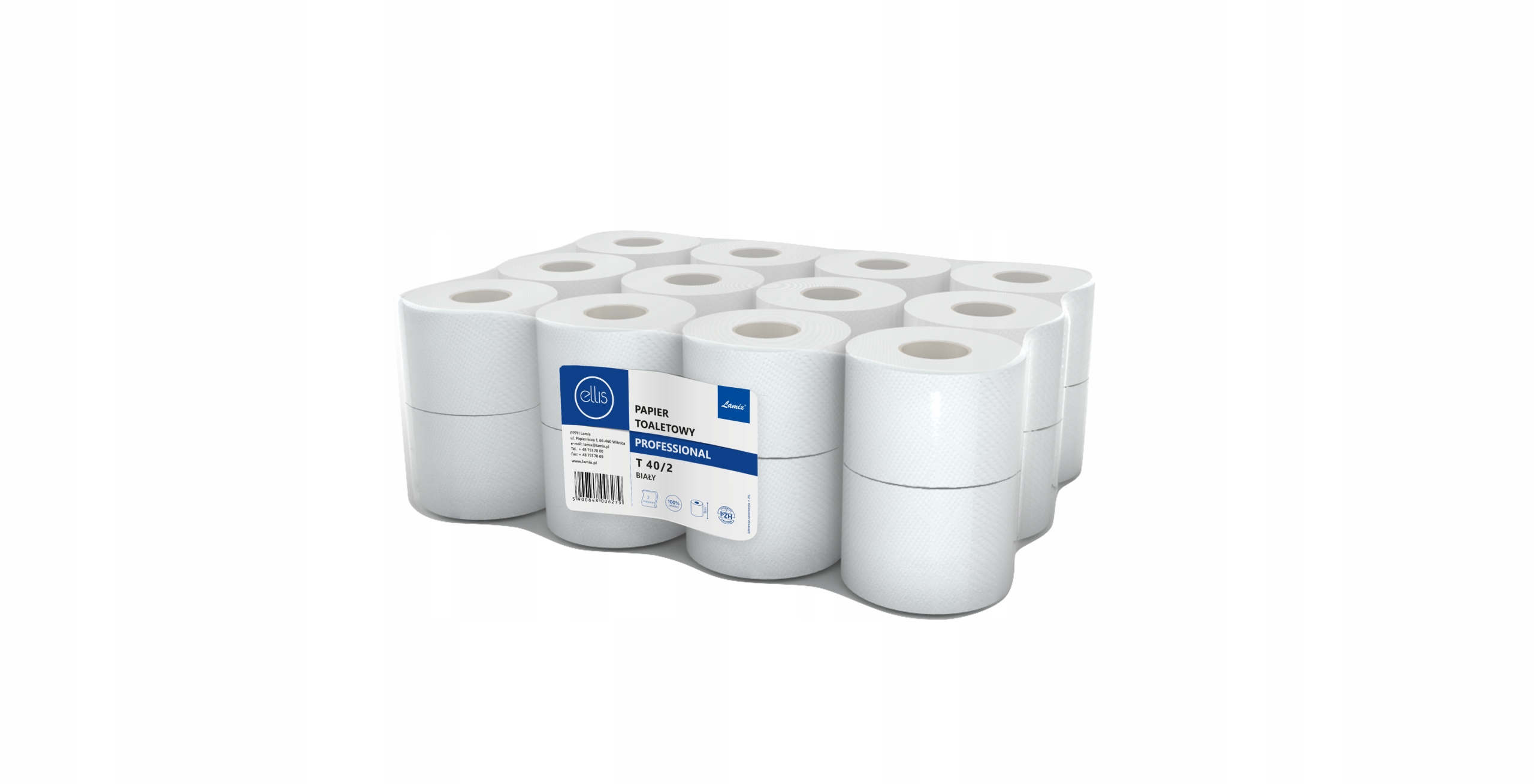 Toaletný papier T40/2 biely 24ks 6279 Ellis