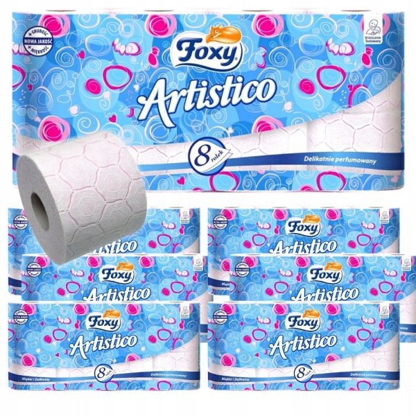 Foxy Artistico Pink Toals 8 rolí x 7