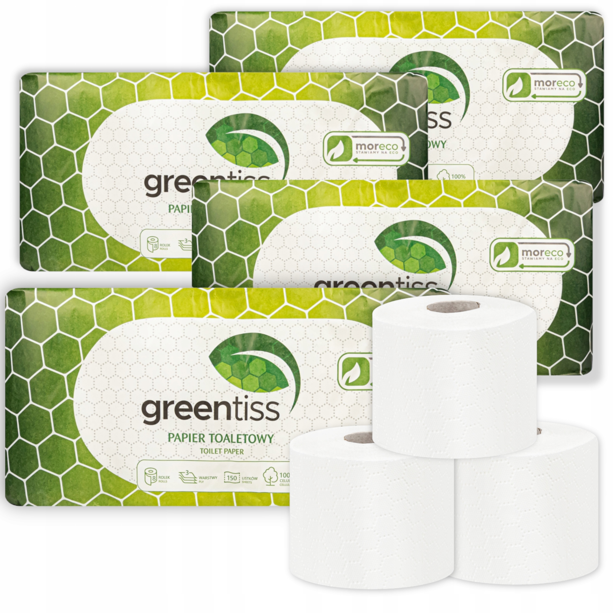 Greentiss 150 3W 8 Eco x 4 toaletný papier