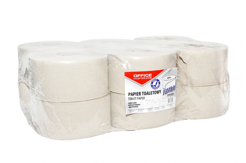 Jumbo toaletný papier šedý odpad z odpadu 12 valčekov