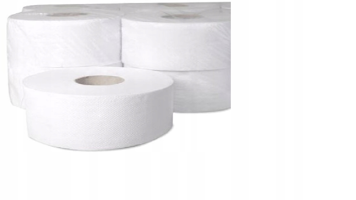 Jumbo mini biely 2 vojnový toaletný papier, veľký rol