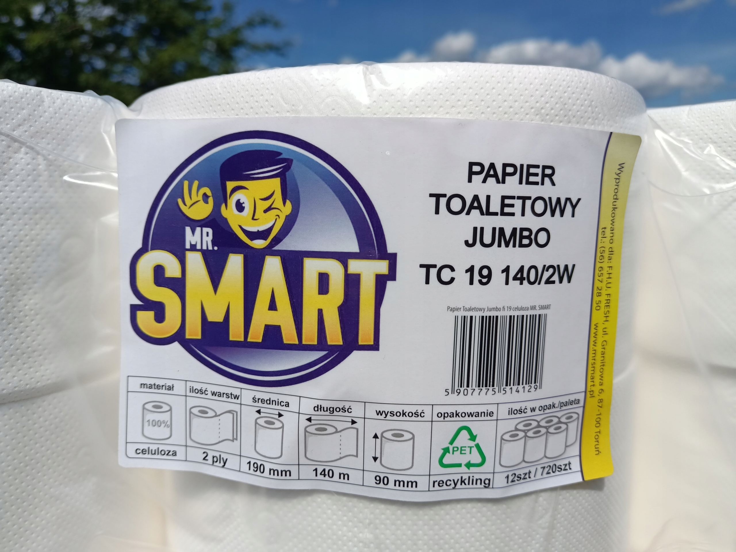 Jumbo toaletný papier 140 m MrSmart