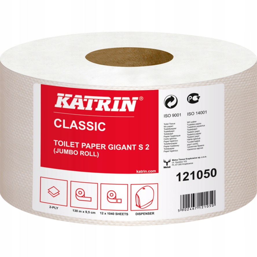 Toaletný papier KATRIN 121050 Gigant T2 130m 12x
