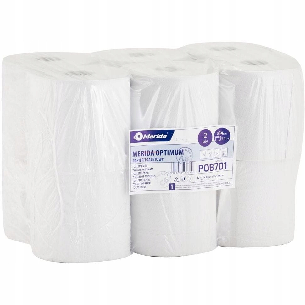 Merida Optimum toaletný papier 14 cm 80 m 2W 12 ks