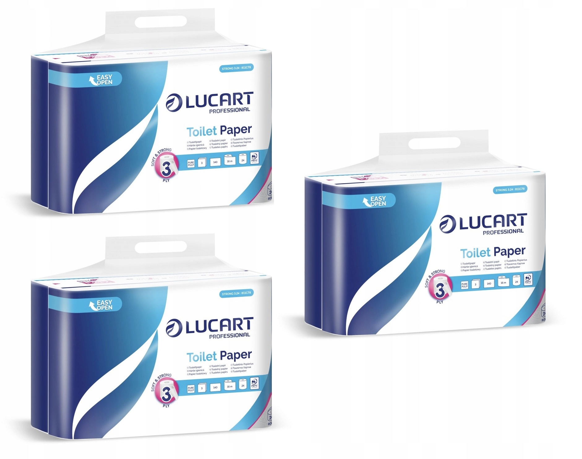 Prémiový toaletný papier Lucart 3 vrstvy 72 valcov