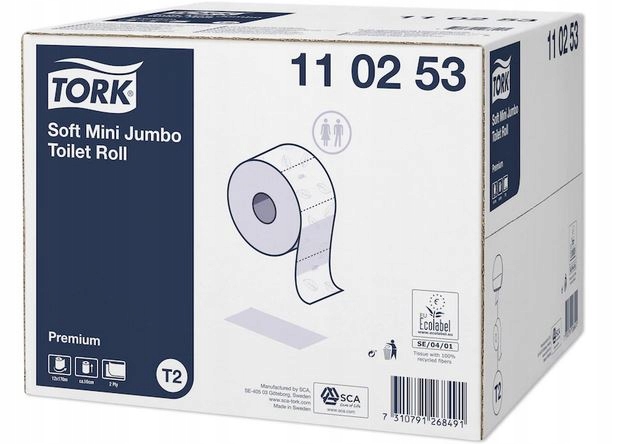 Tork toaletný papier 110253 12 ks. biely