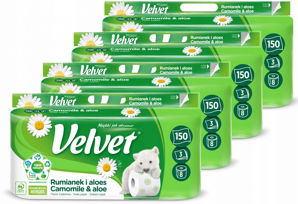Velvet Rumianek Aloe X7 Balenie toaletného papiera