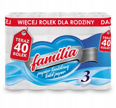 Familia/Miśki Uncented toaletný papier 40 ks