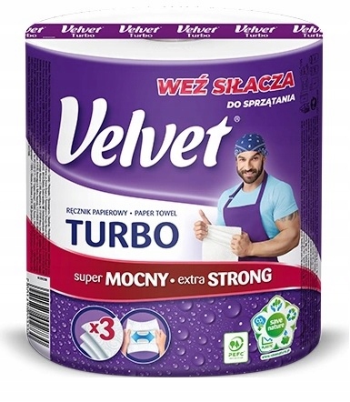 Zamatový papierový uterák Strong turbo 3-vojnový 2 ks