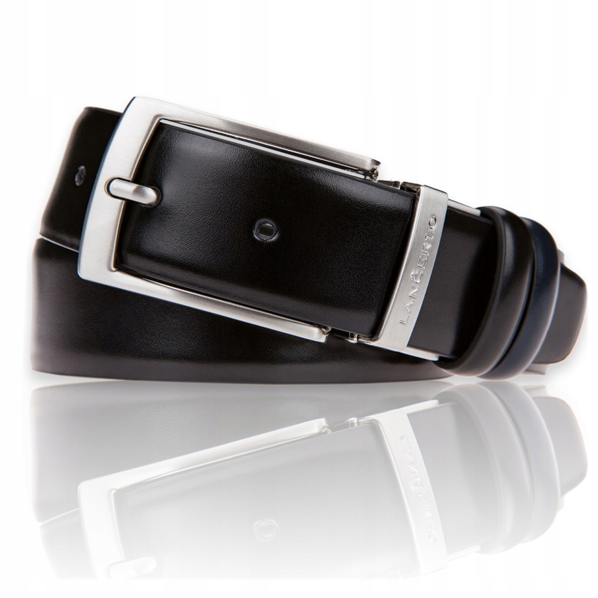 Opasok - Lancerto Black, Navy Blue Belt - Pánsky produkt