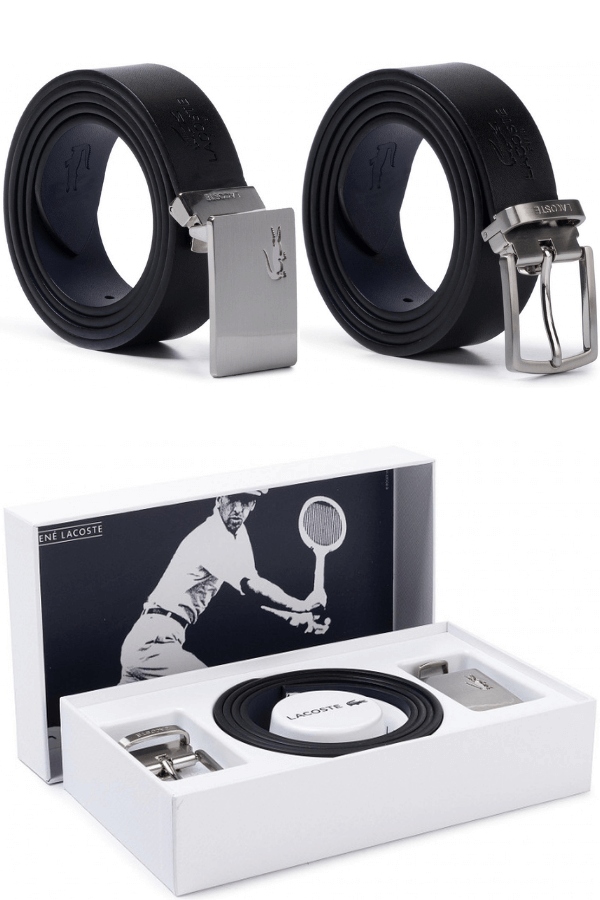 Opasok - Lacoste Black, Navy Blue Belt - Unisex Product