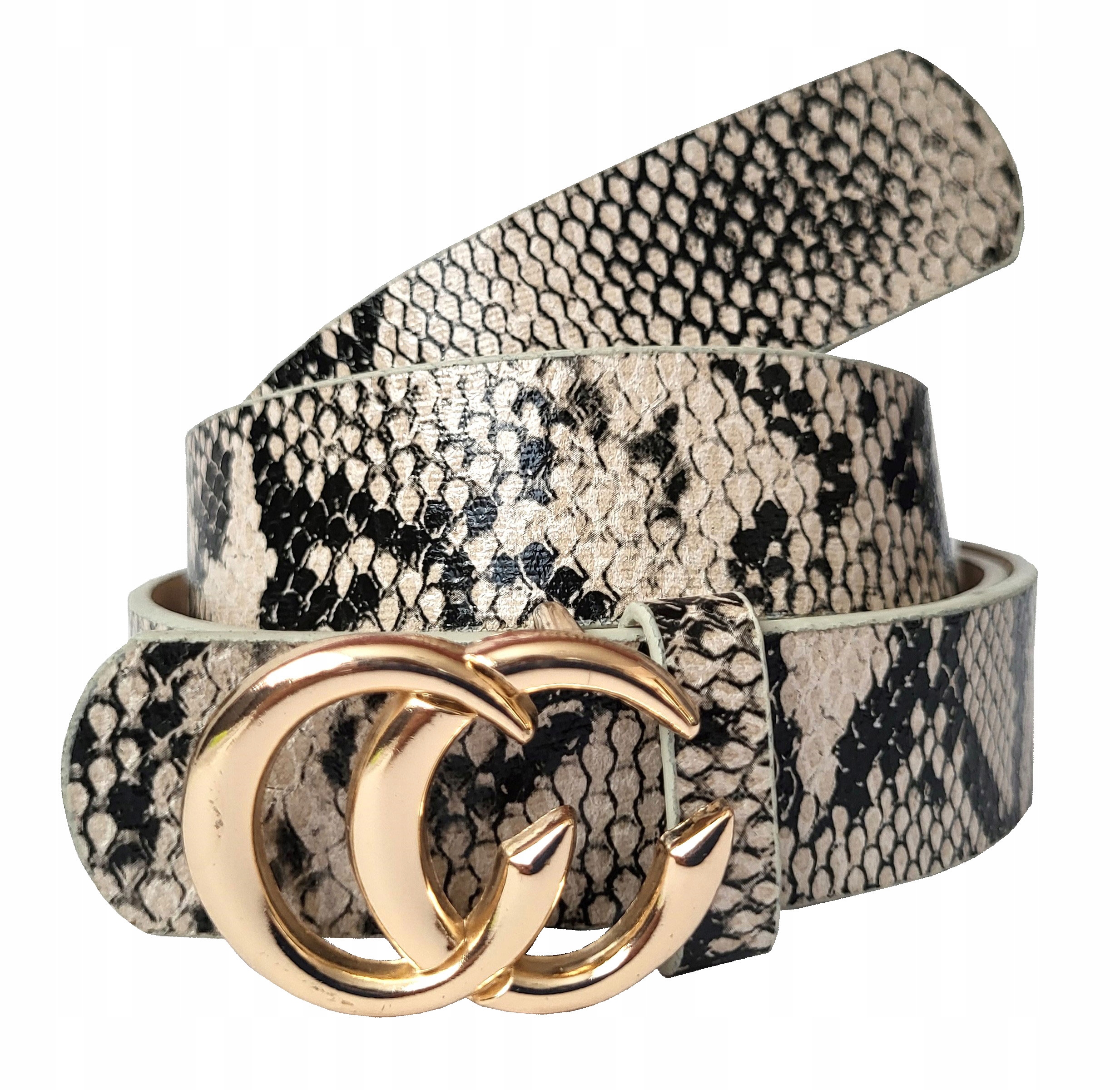 Opasok - CC Belt Snake Kožený béžový pás - Unisex Product