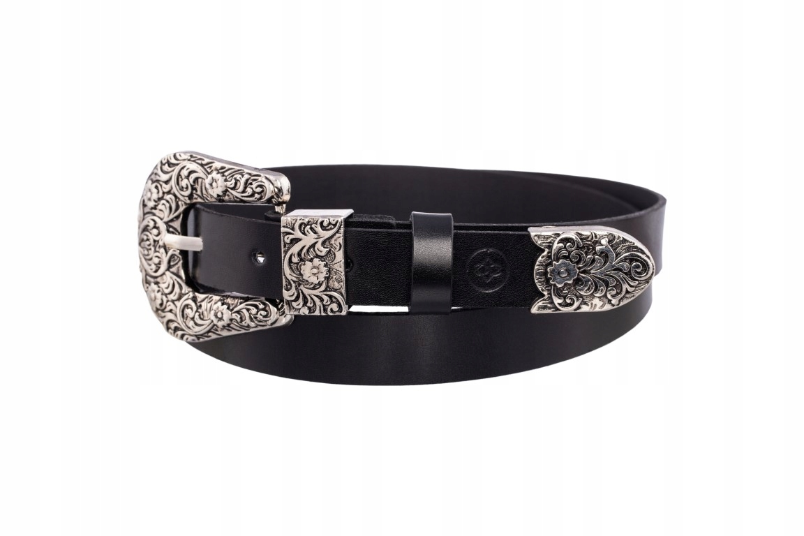 Opasok - Del Santo Black, Navy Blue Belt - ženský produkt