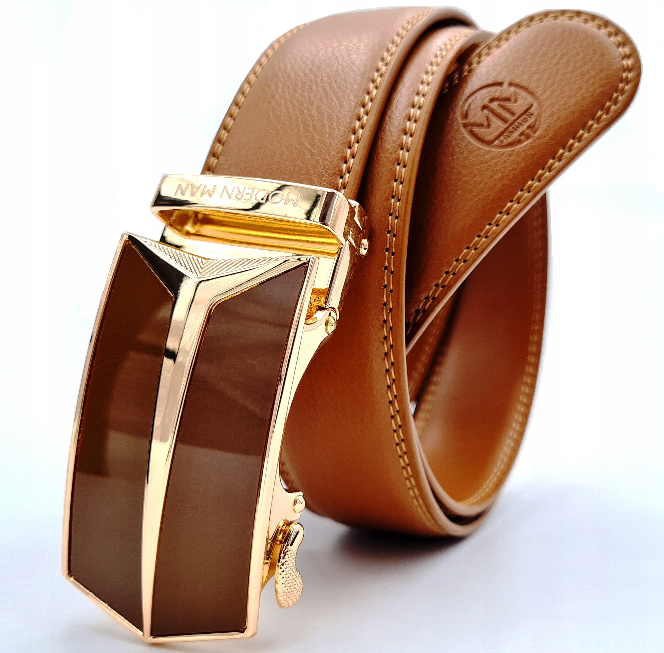 Opasok - Modern Man Brown, Red Belt - mužský produkt