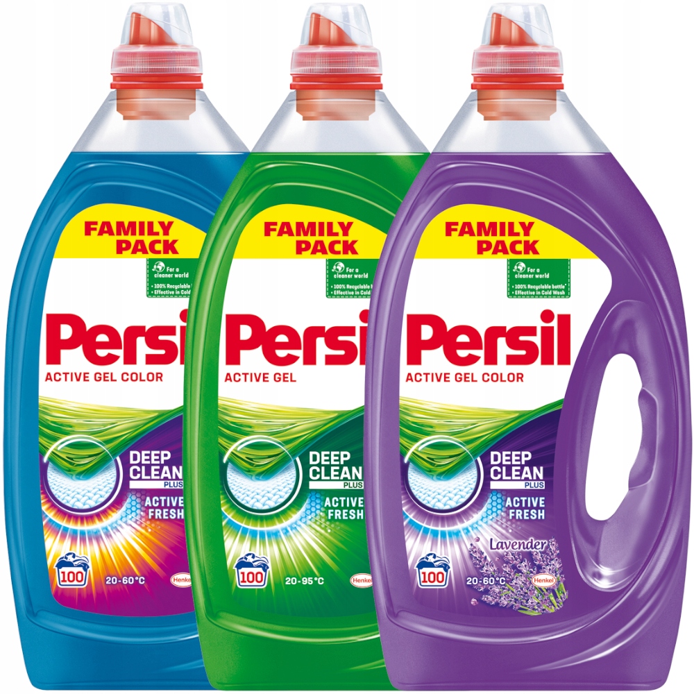 Prací gél - Persil Active Pracine Gel Mix Set 300PR 3x 5L