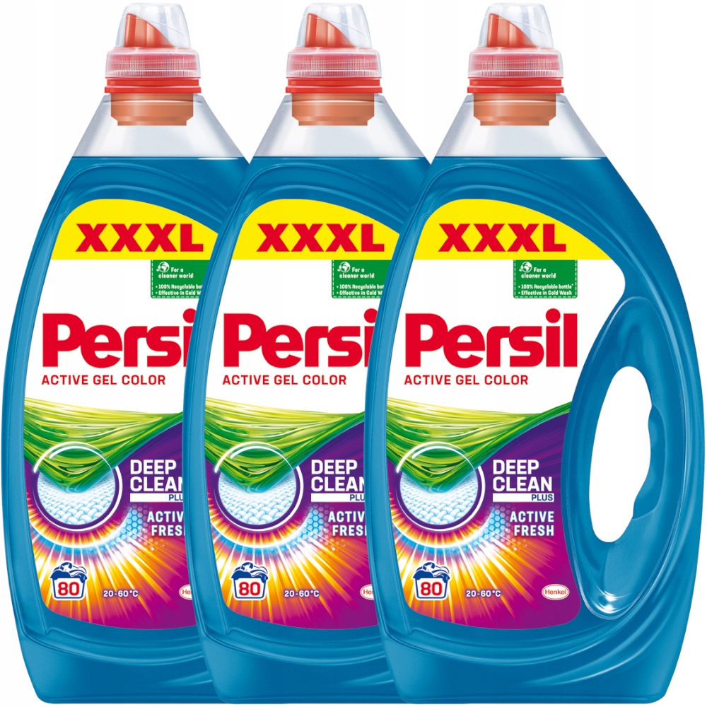 Prací gél - Persil Aktívne farebné umývanie gél 3x4l 240 WASCE
