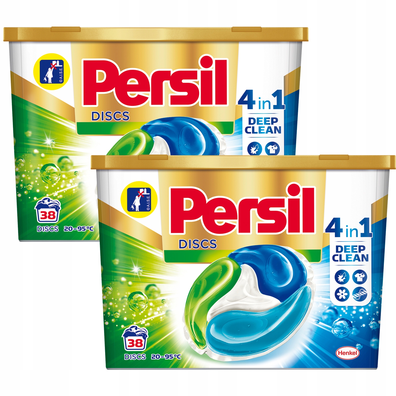 Pracie kapsuly a tablety - Persil Deep Clean Discs Kapsule 4v1 2x38 umytí
