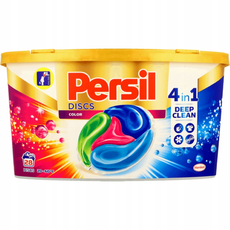 Pracie kapsuly a tablety - Persilové disky Farba 4W1Capsules na umývanie farby X28
