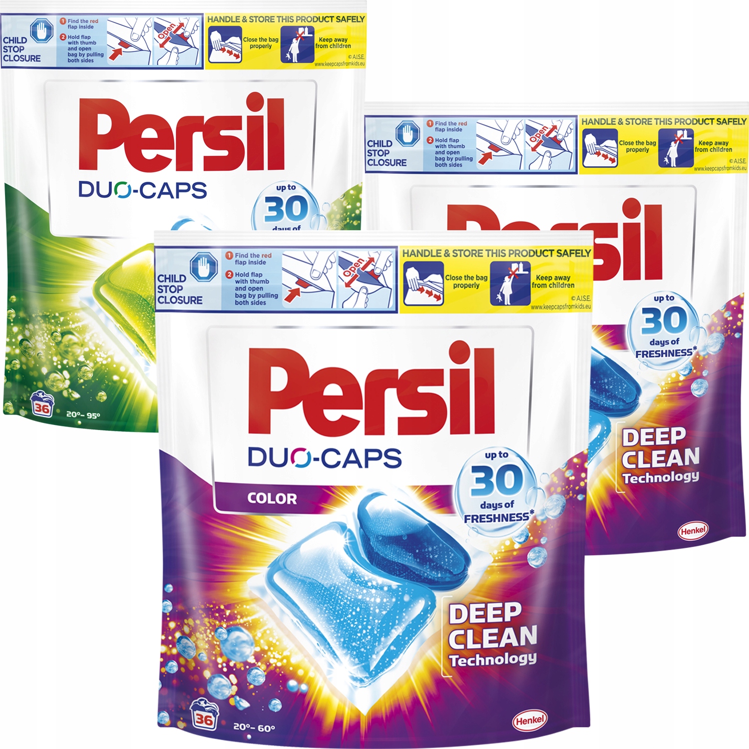 Pracie kapsuly a tablety - Persil Duo Caps Farba kapsuly 2IN1 MIX 3X36 WASCE