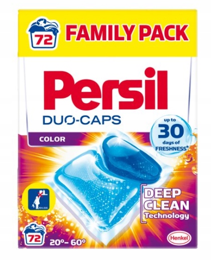 Pracie kapsuly a tablety - Persil Duo-Caps Farebná umývacia kapsula 72 Umývanie