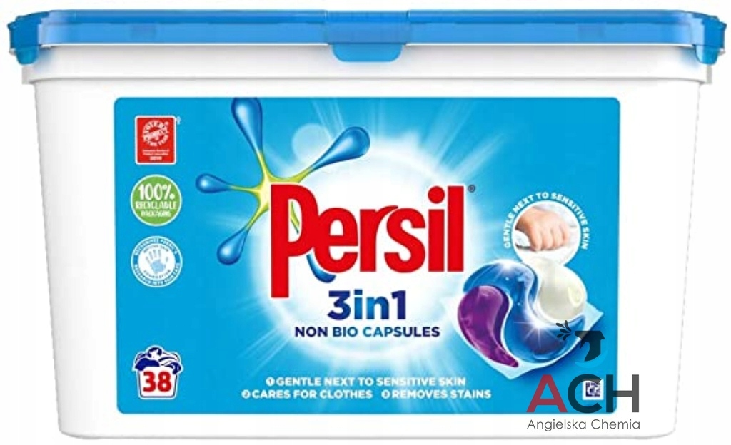 Pracie kapsuly a tablety - Pracie kapsule Persil Non Bio 3 v 1 38 ks.