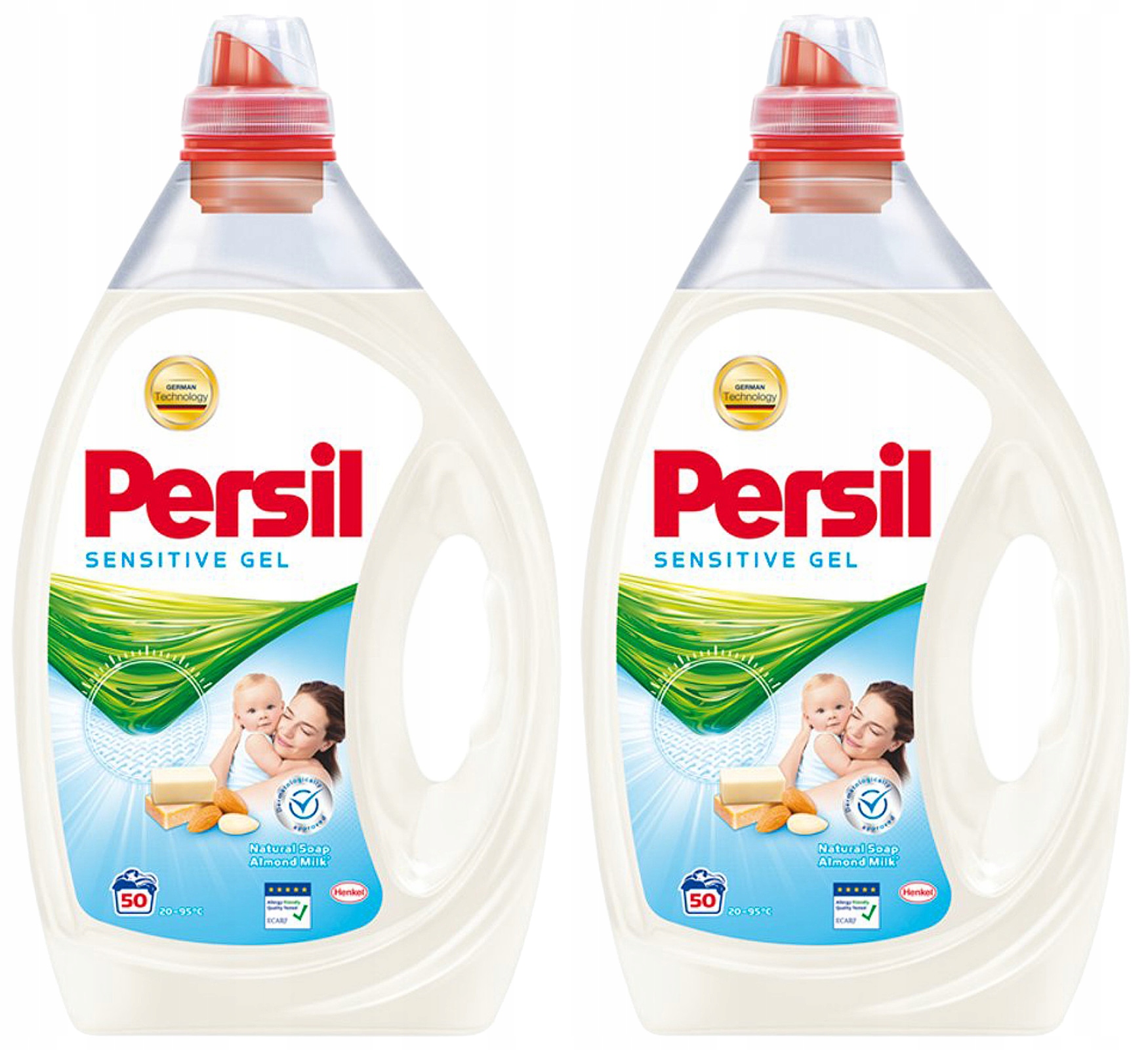 Prací gél - Persil citlivé na umývanie gélových detí 100PR 2 x 2,5l