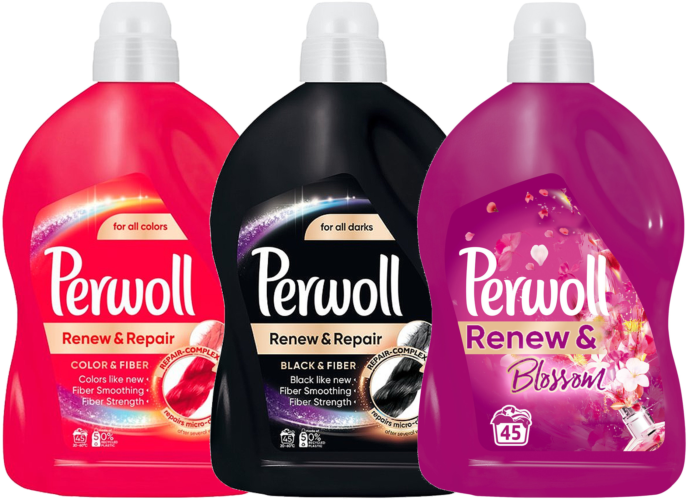 Prací gél - Perwoll Farba Black Blossom Kvapalina Práčovňa 3 x 2.7L
