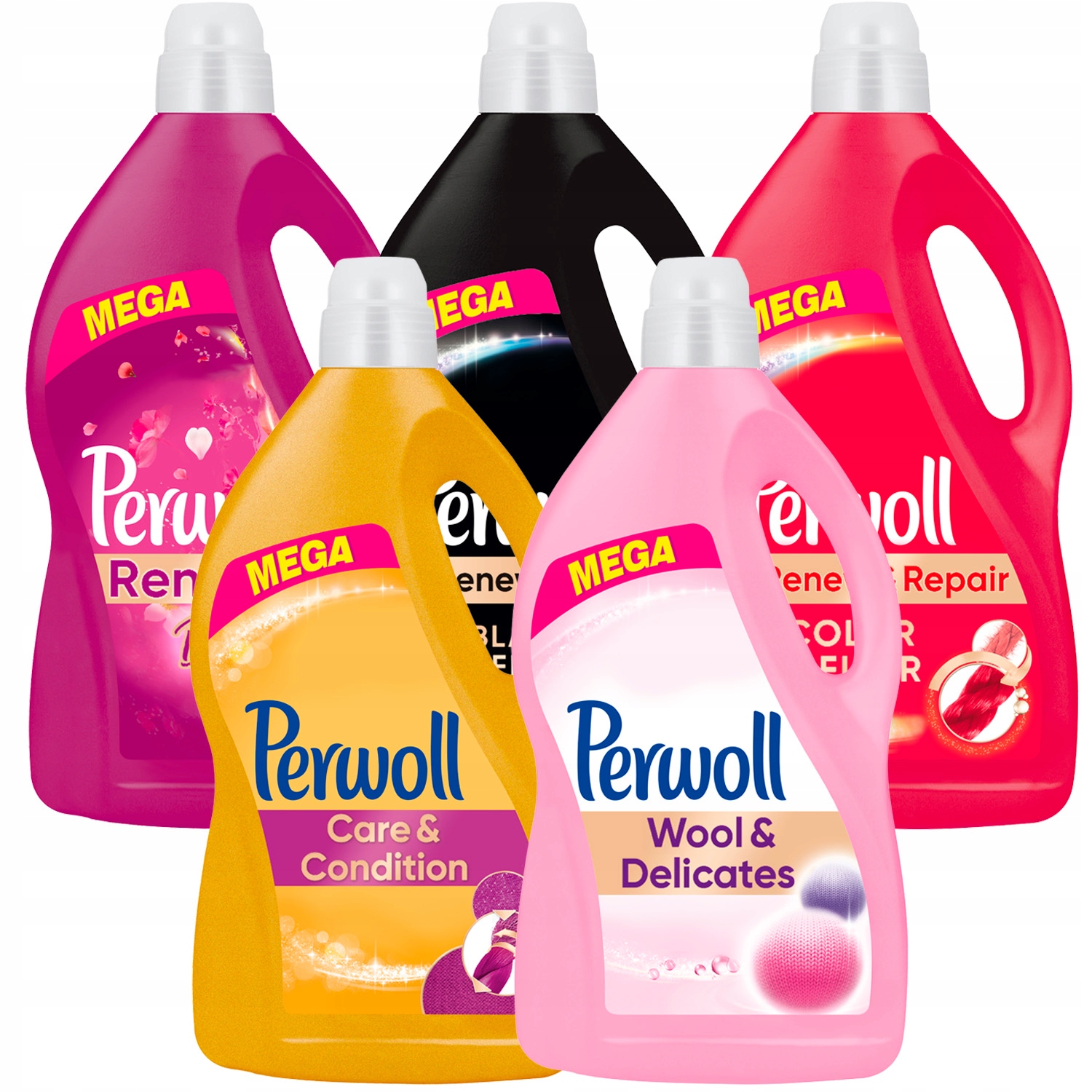 Prací gél - Perwol kvapalina na umývanie SET Päť 300 Umyte 5x3.6L