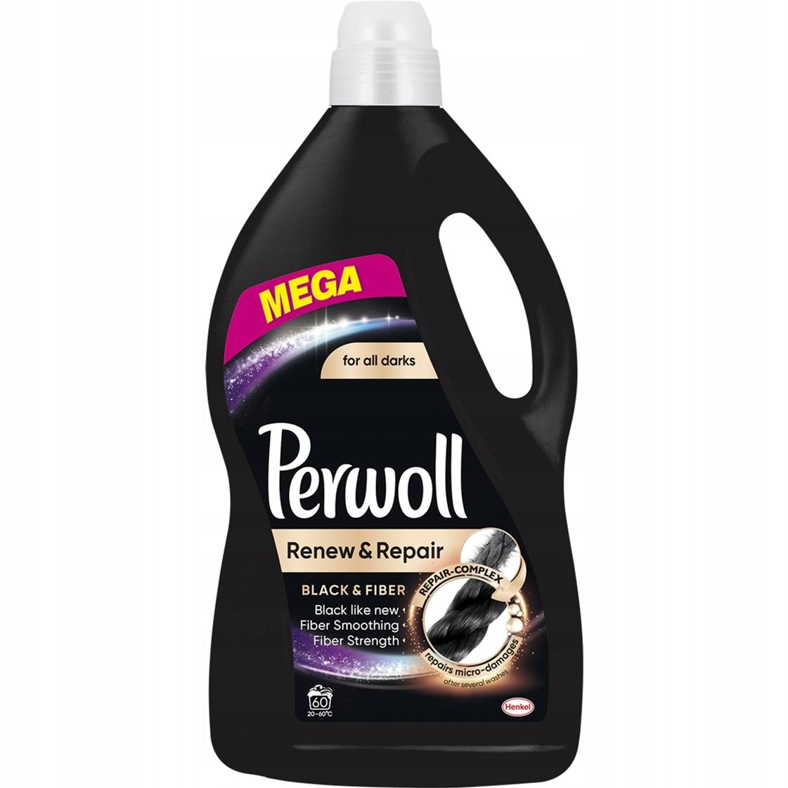 Prací gél - Perwoll Renew Black prací prostriedok čierny 3,6L