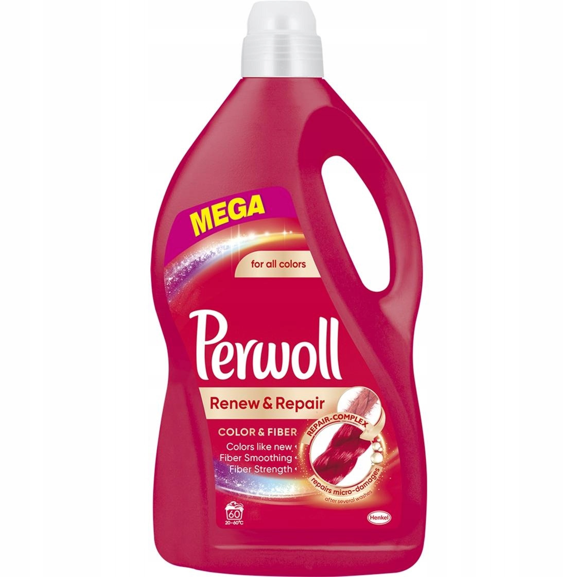 Prací gél - Perwol Obnoviť farbu Umývanie kvapaliny 3.6L Farba