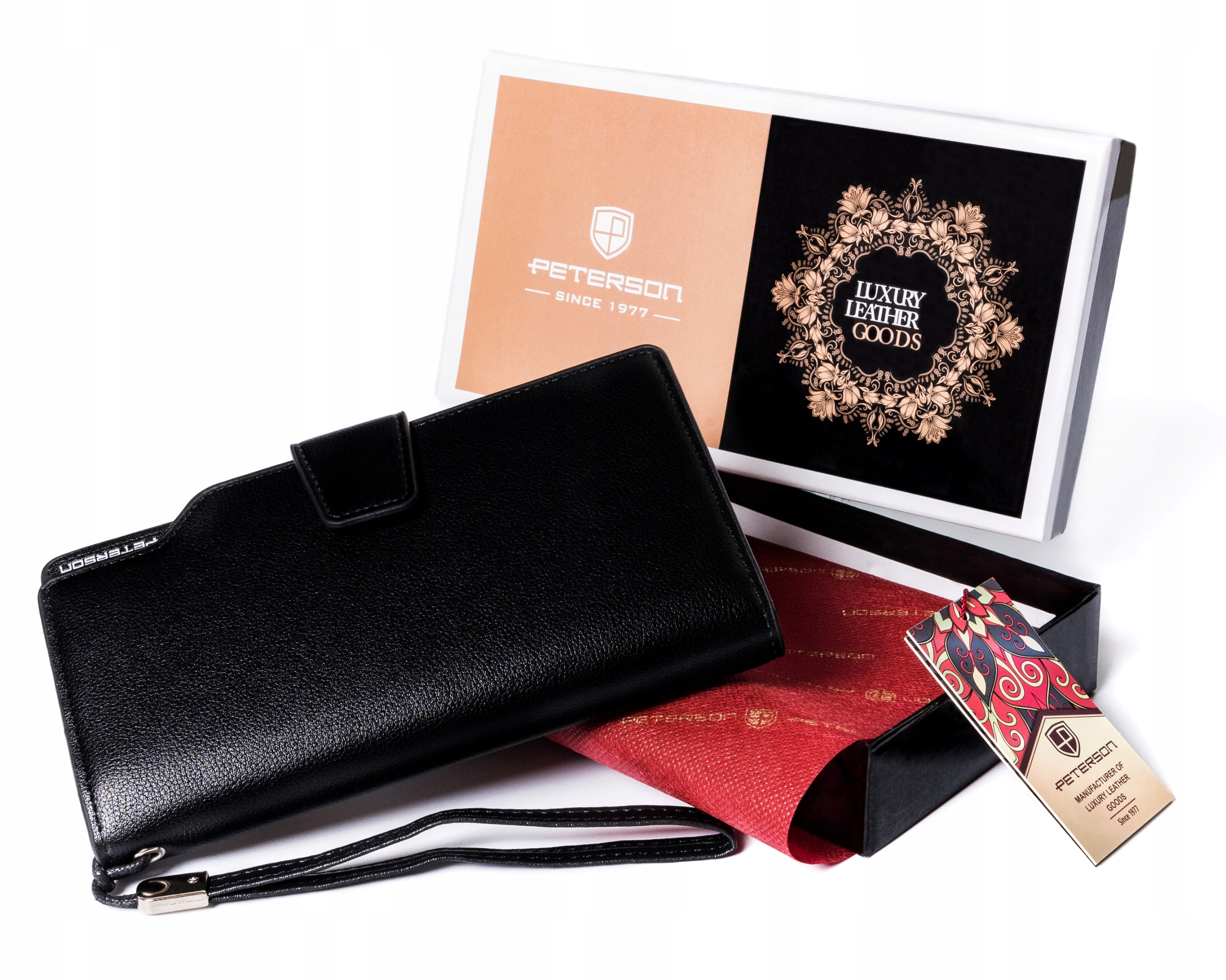 Peňaženka - Peterson Wallet Prírodná koža hnedá, čierna PTN ZD14 - Dámsky produkt