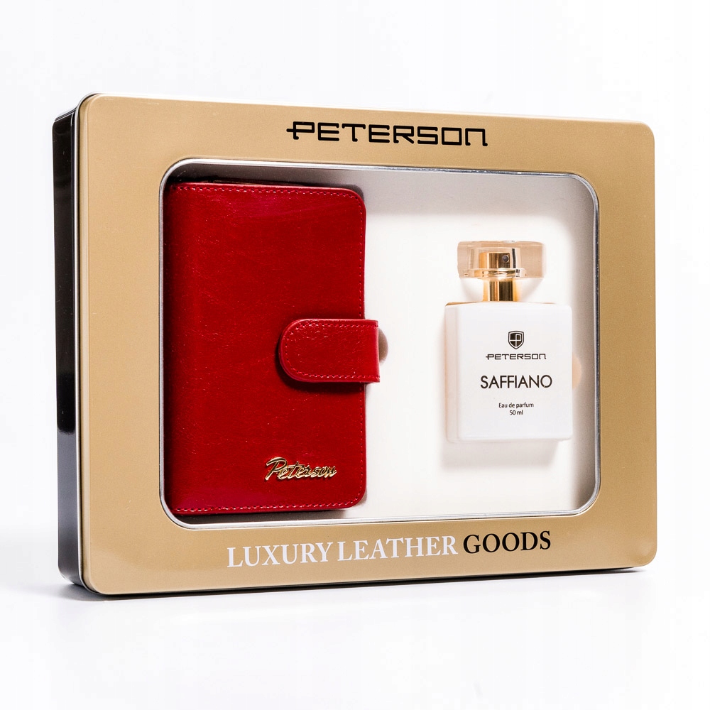 Peňaženka - Peterson Peterson Wallet Prírodná koža červená PTN ZD1 - Dámsky produkt
