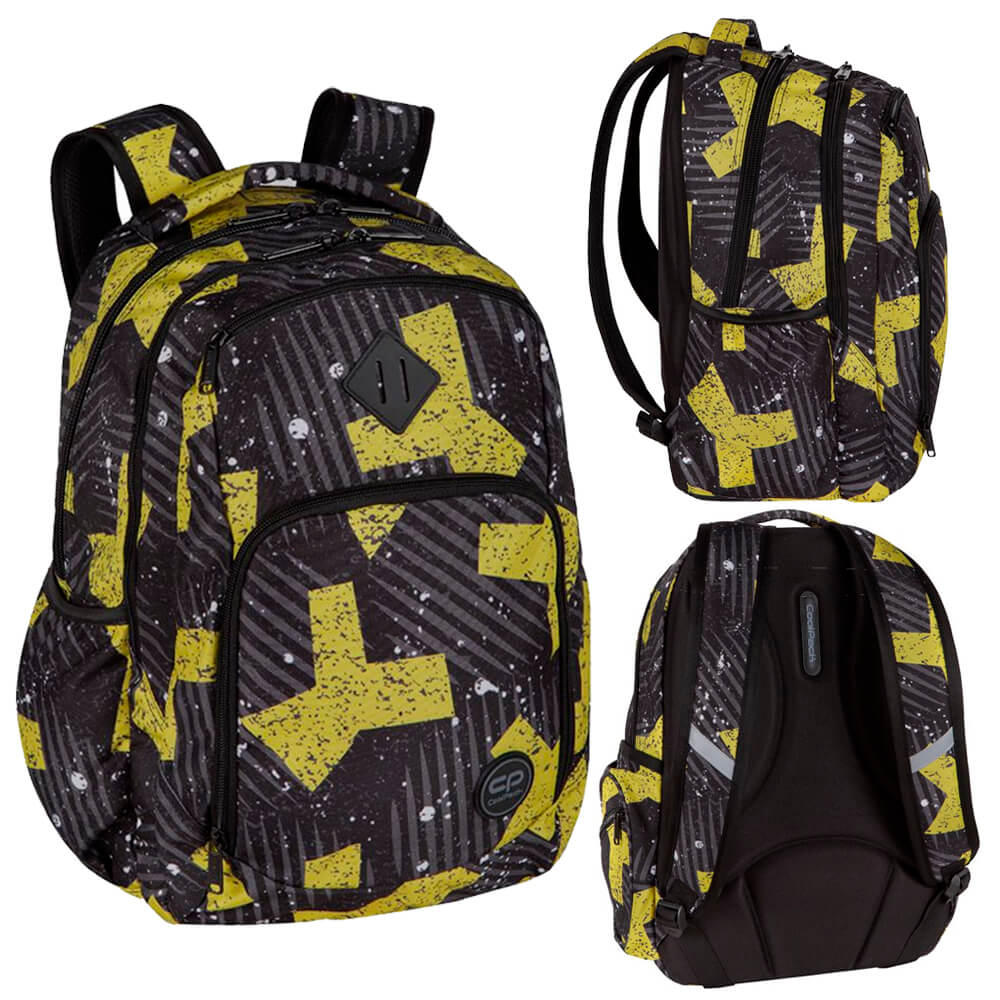 Multi -Chamber School Backpack Coolpack Black, Multi -Colored 30 L