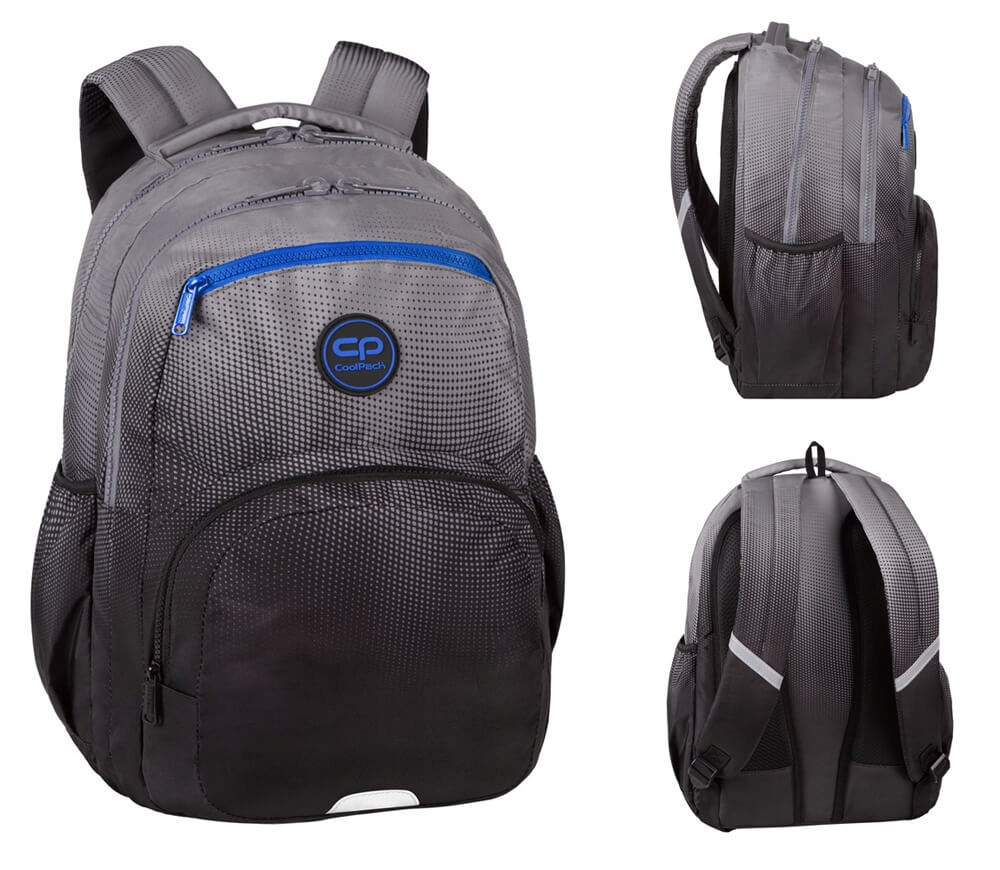 Coolpack multi -chamberový batoh, čierne odtiene a strieborné 23 l