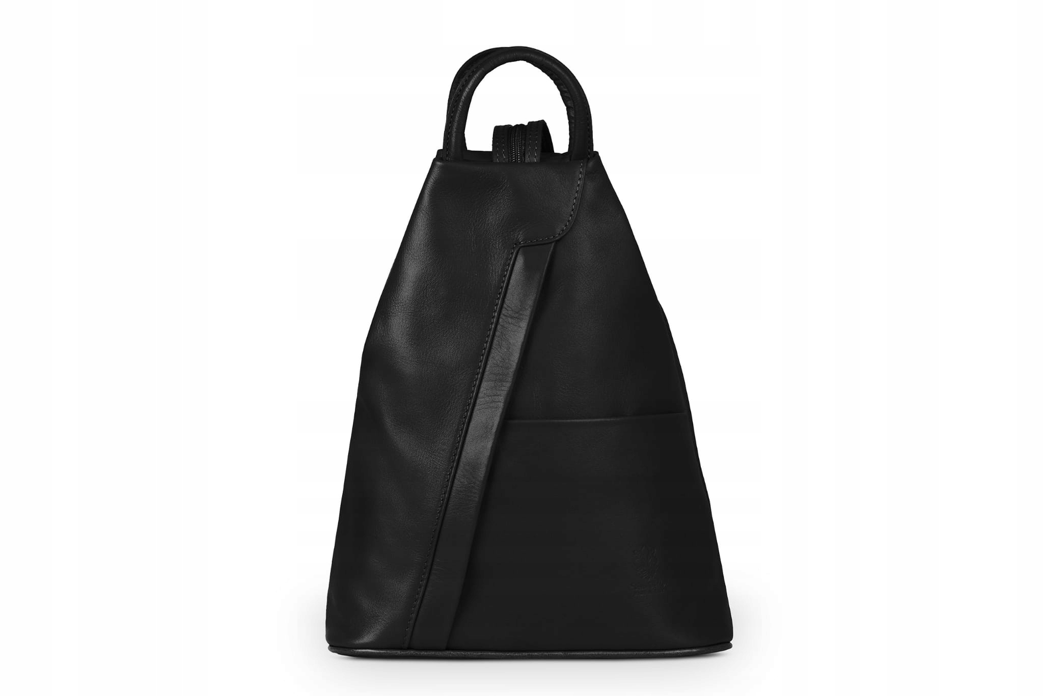 Vera Pelle Pyramide Leather Batoh čierny