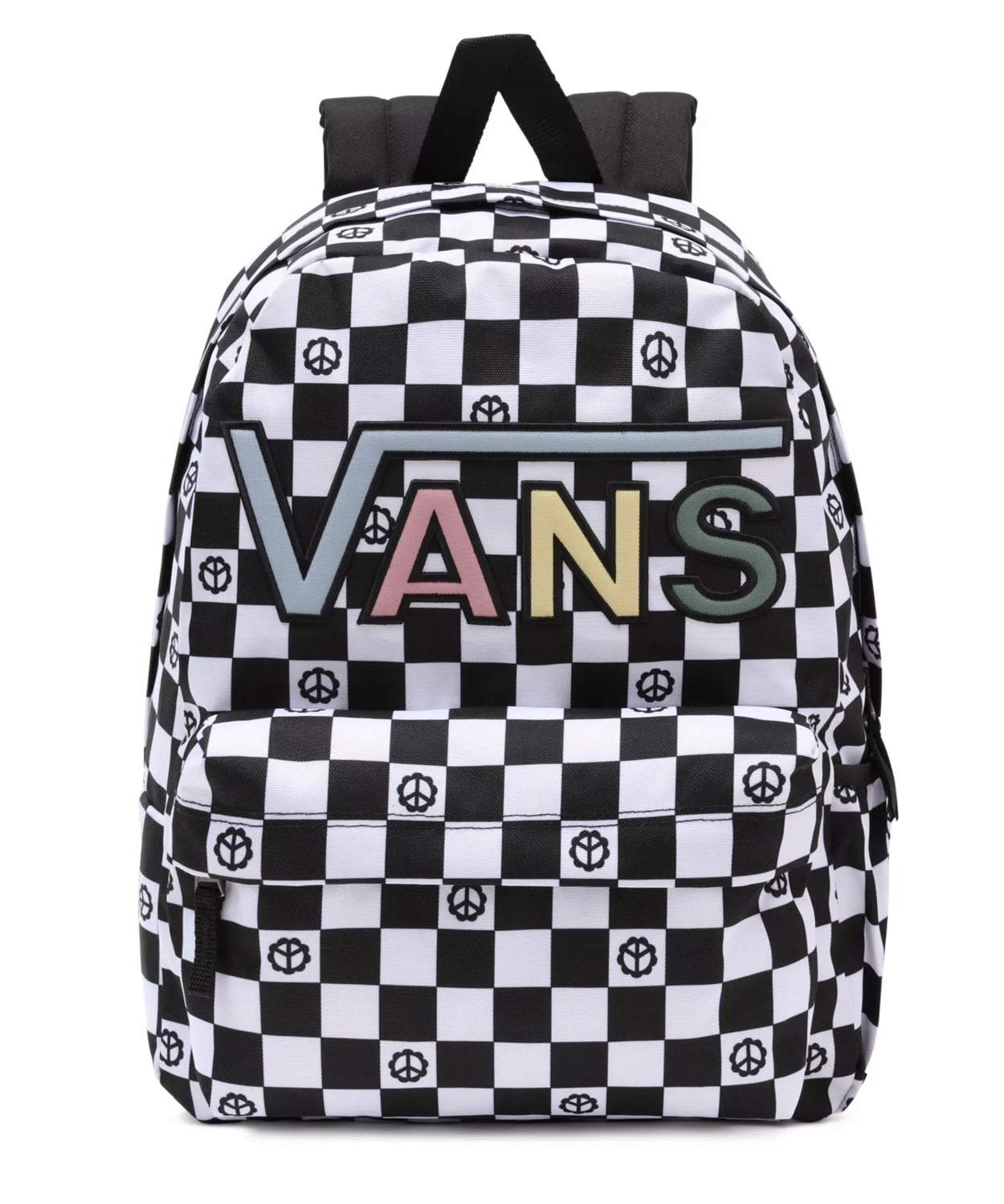 Vans Realm Flying v School Backpack White, Black