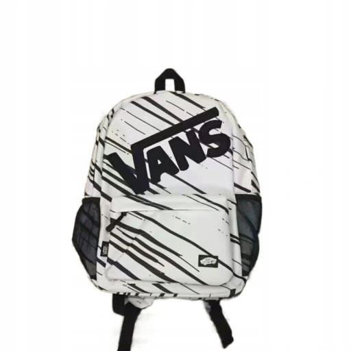 Vans Realm Backpack Black, Silver School Batoh